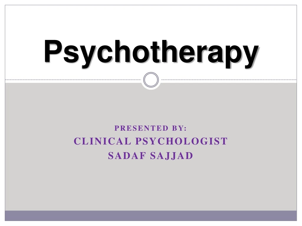 PPT - Psychotherapy PowerPoint Presentation, Free Download - ID:8841026