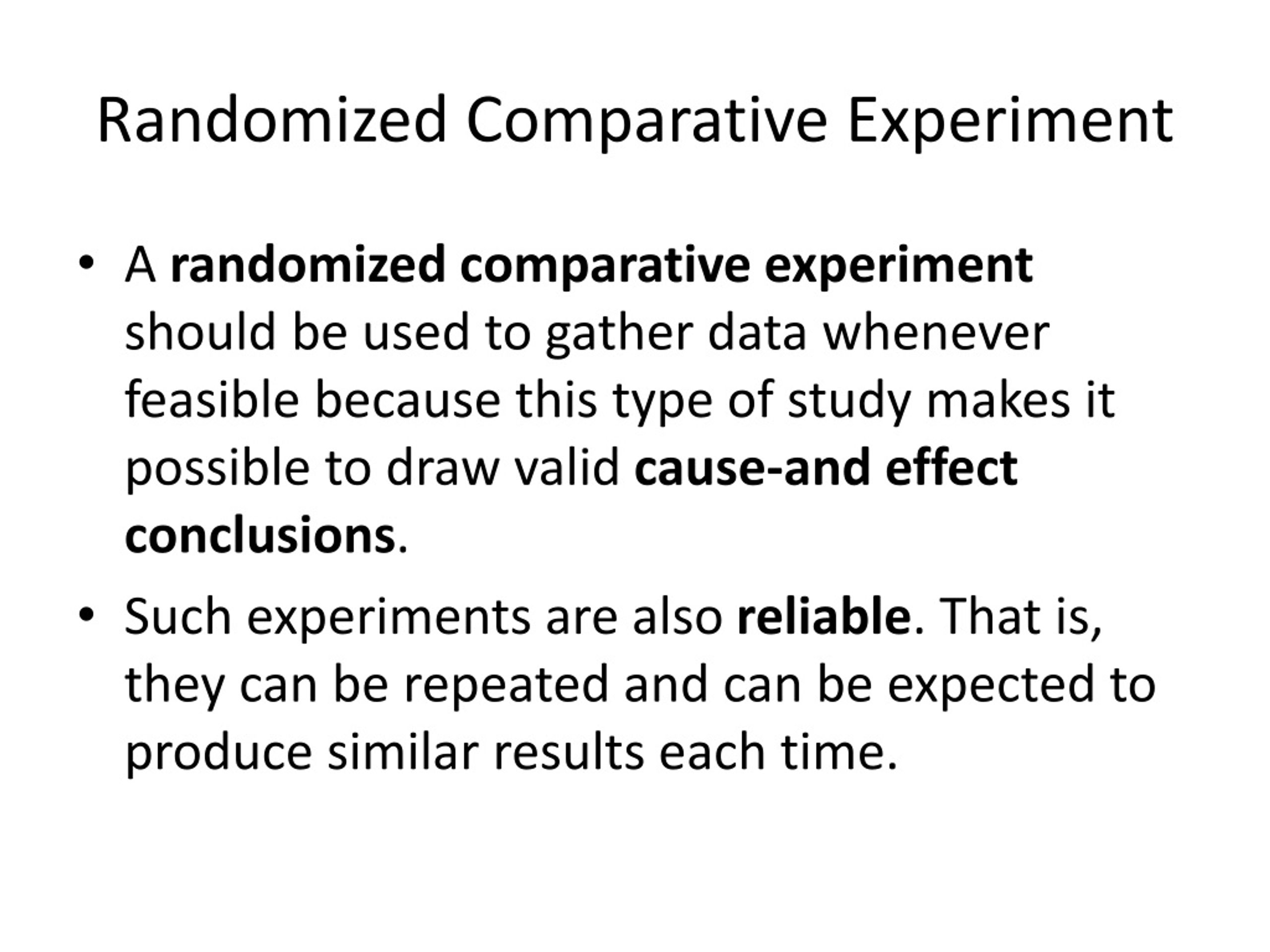 what is randomized comparative experiment