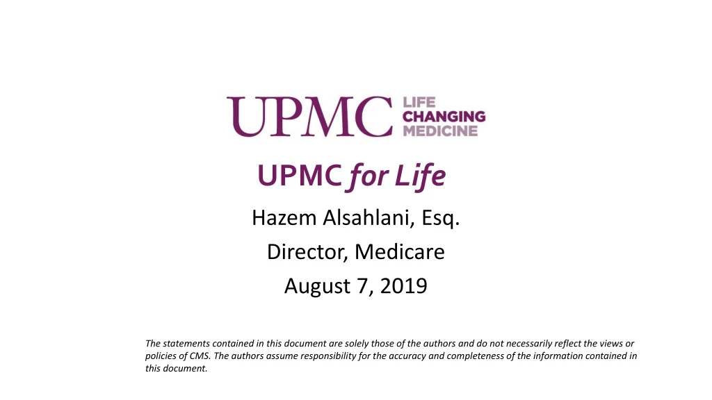 upmc for life n.