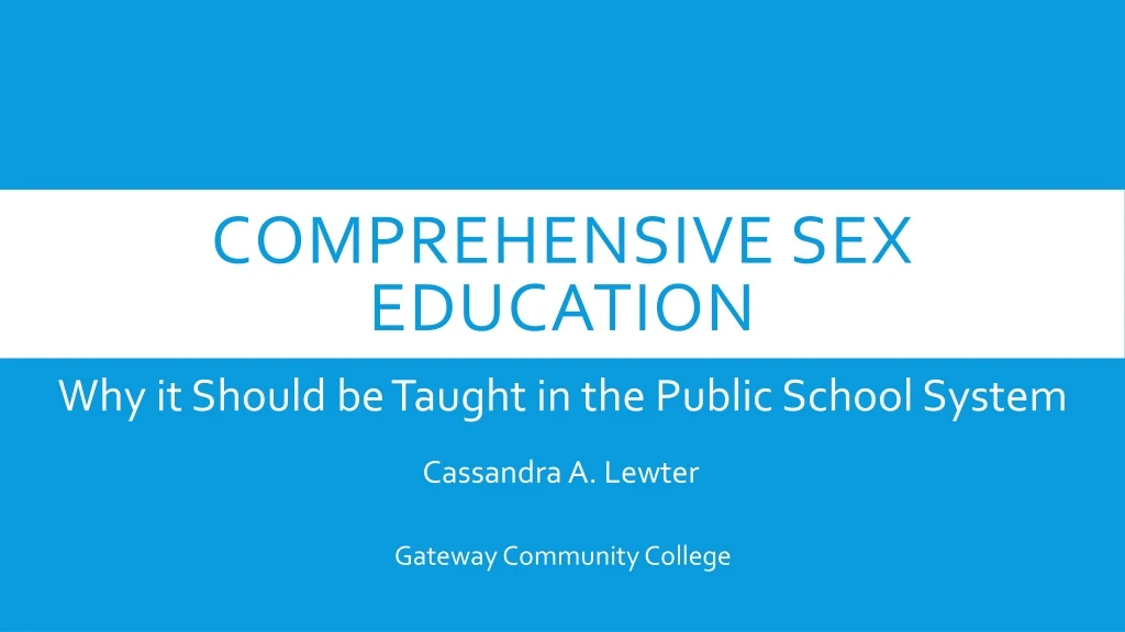Ppt Comprehensive Sex Education Powerpoint Presentation Free
