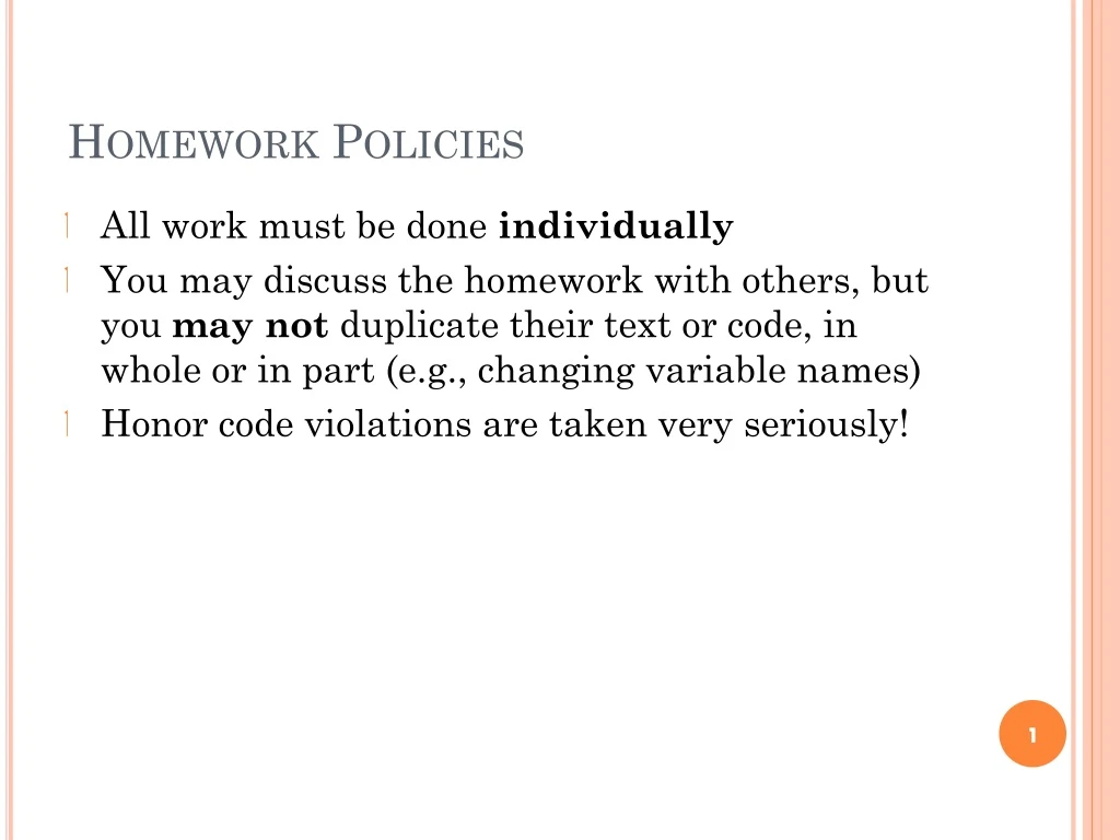 homework policies in school