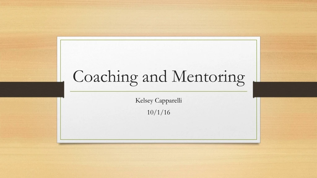 Ppt Coaching And Mentoring Powerpoint Presentation Free Download