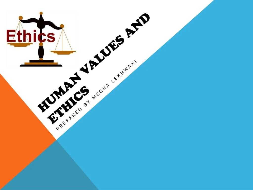 human values and ethics n.