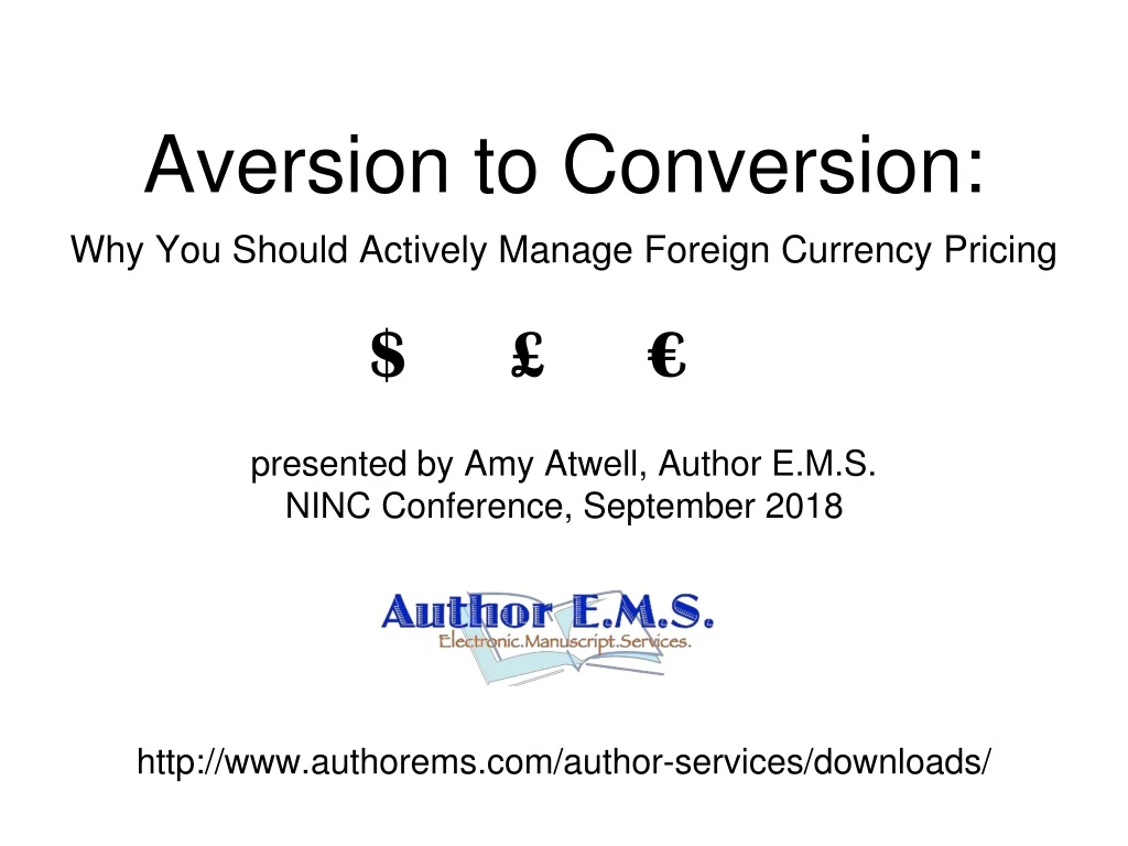 presented by amy atwell author e m s ninc conference september 2018 n.