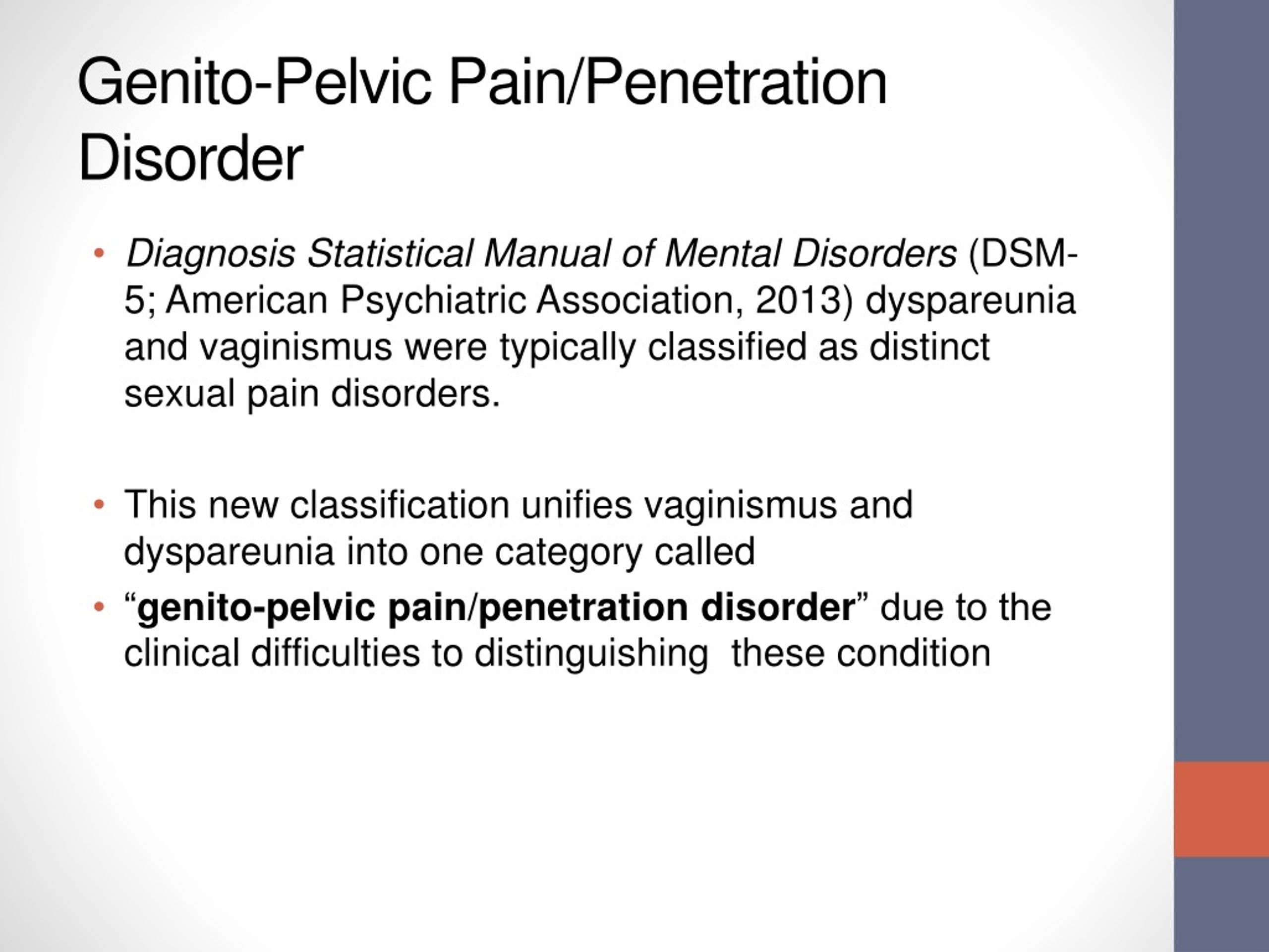 Ppt Genitopelvic Pain Penetration Disorder Powerpoint Presentation Free Download Id