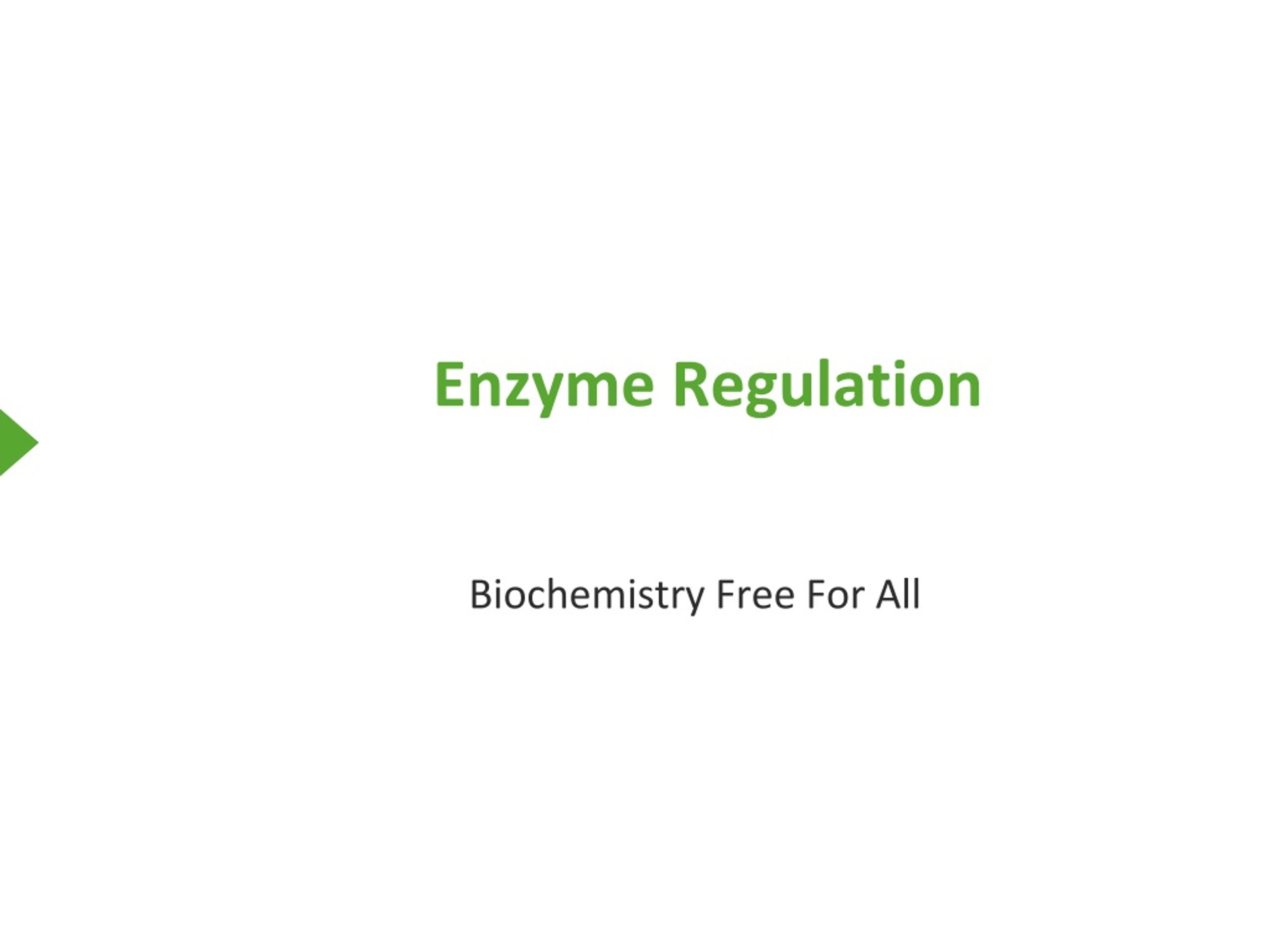 PPT Enzyme Regulation PowerPoint Presentation, free download ID8844223