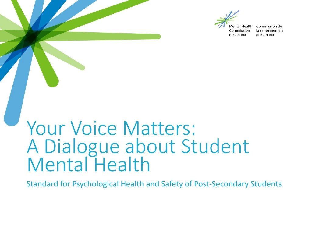 your voice matters a dialogue about student mental health n.