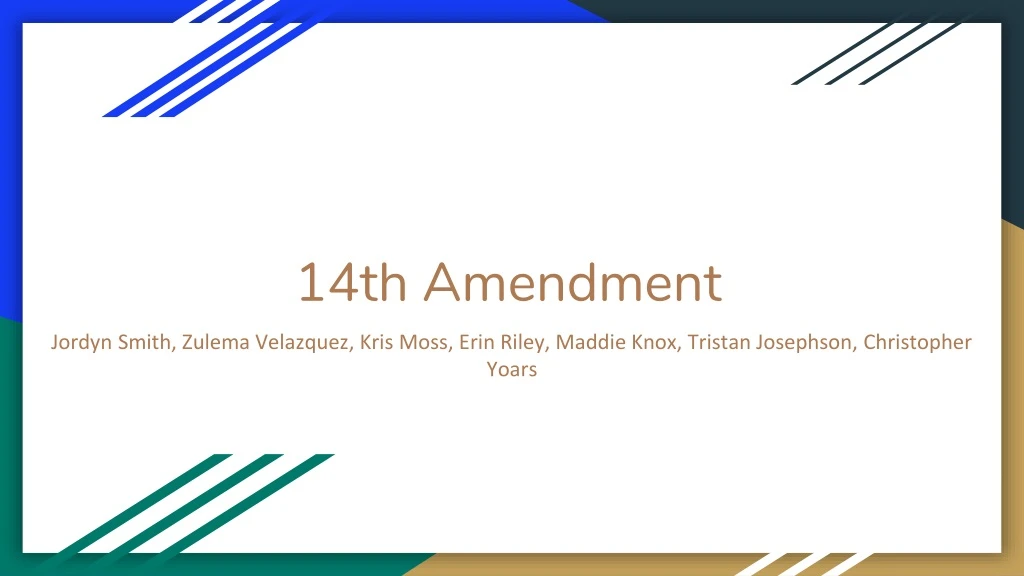 14th amendment n.