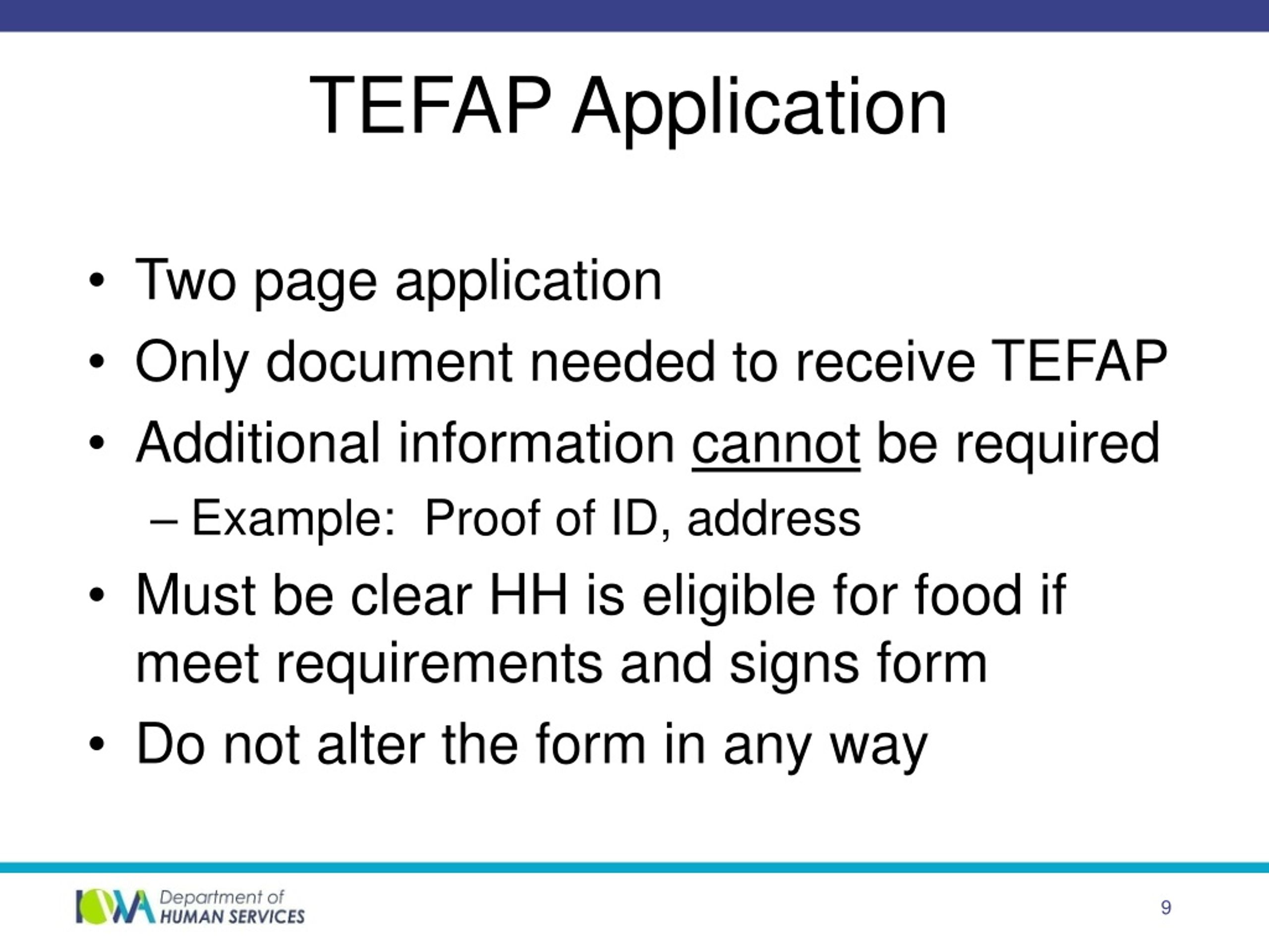 PPT The Emergency Food Assistance Program (TEFAP) PowerPoint