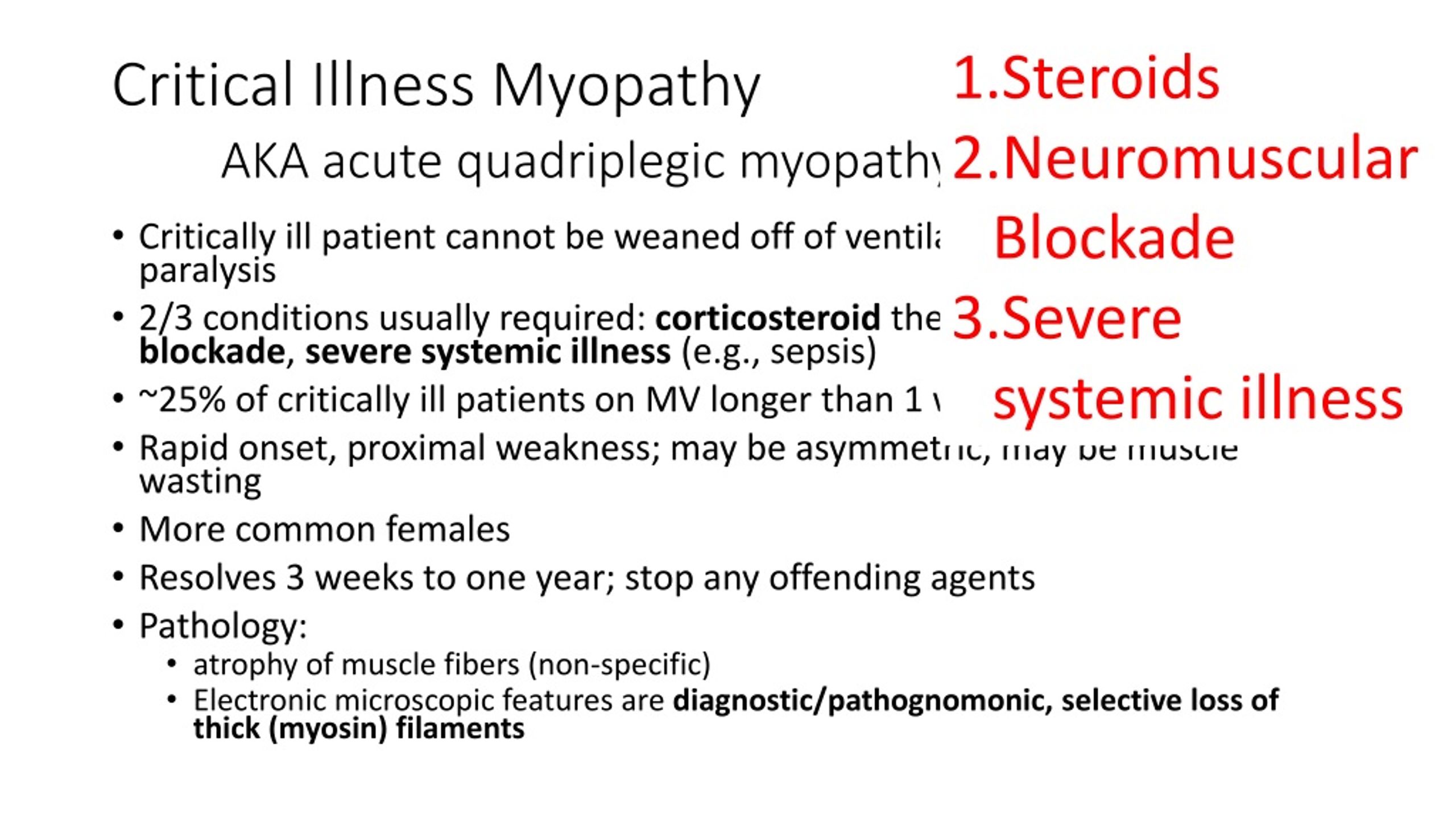 critical illness myopathy patient education