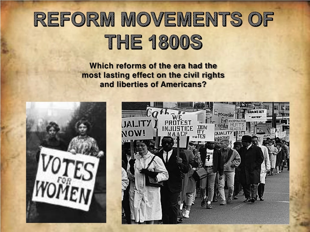 PPT REFORM MOVEMENTS OF THE 1800S PowerPoint Presentation Free   Reform Movements Of The 1800s N 