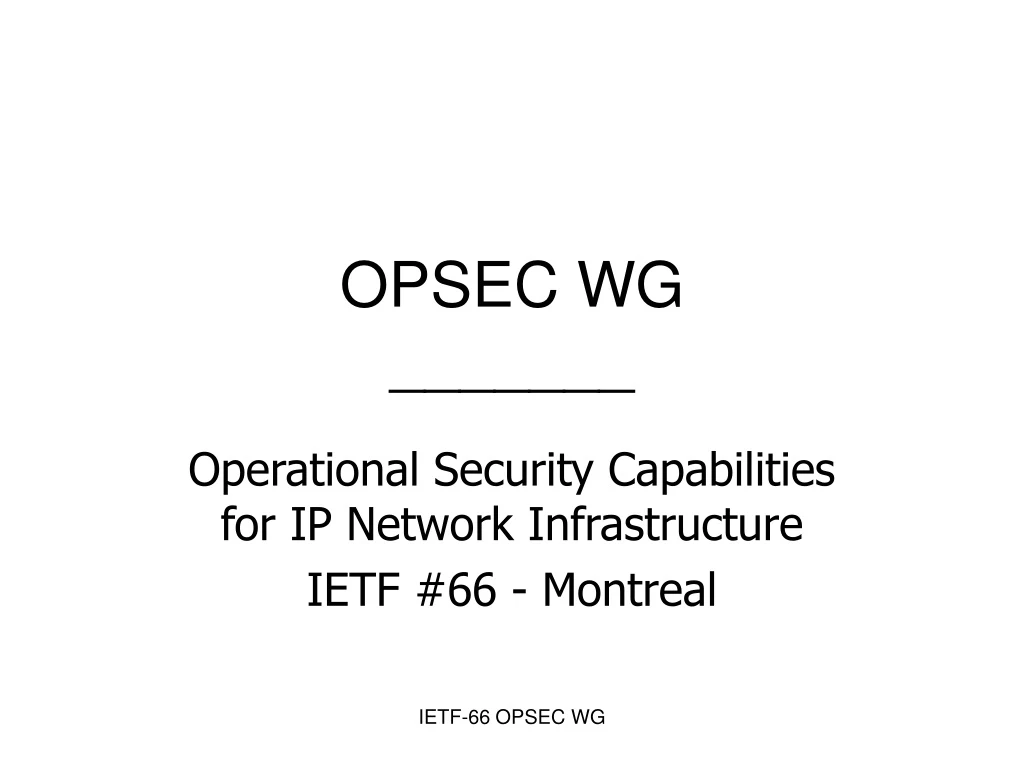 opsec wg n.