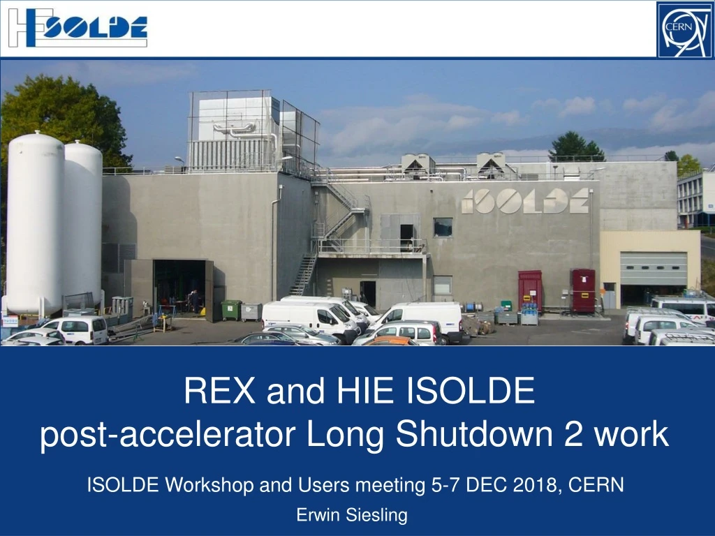 rex and hie isolde post accelerator long shutdown n.