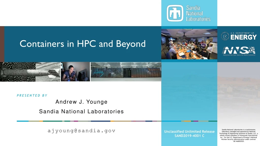 containers in hpc and beyond n.