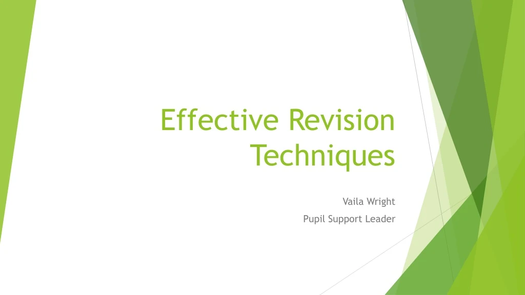 revision techniques powerpoint presentation