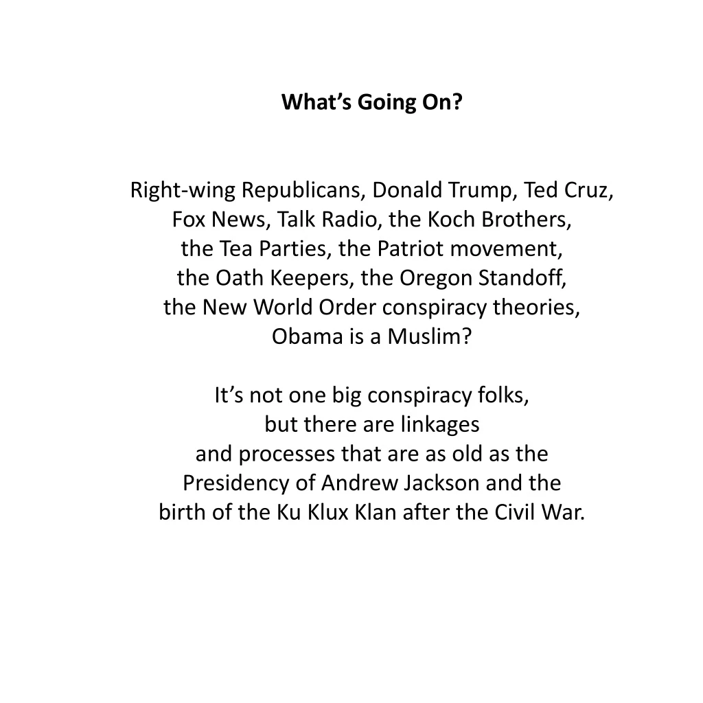 what s going on right wing republicans donald n.
