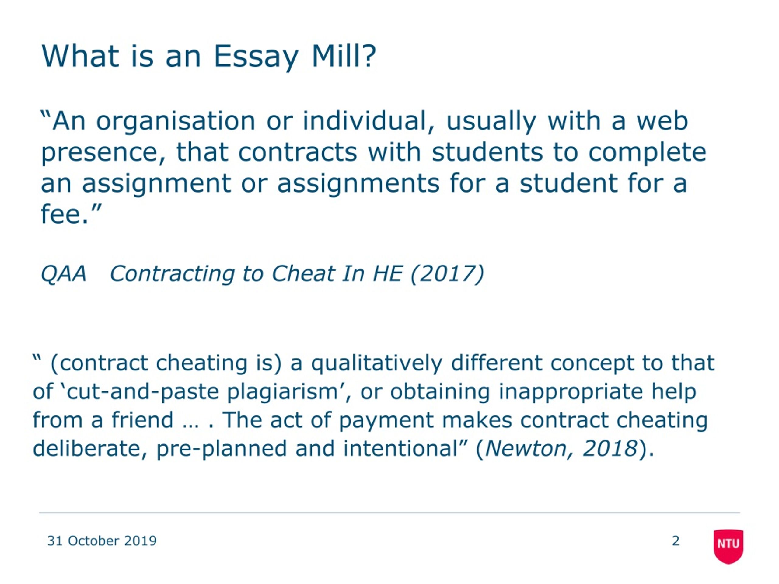what is essay mill