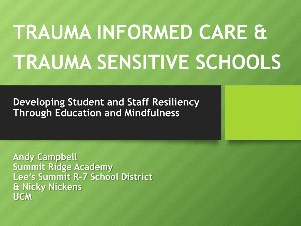 Ppt - Trauma Informed Care & Powerpoint Presentation, Free Download 