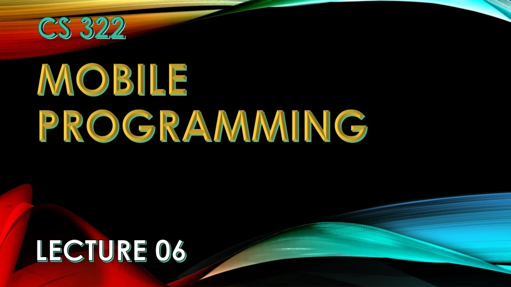 mobile programming n.