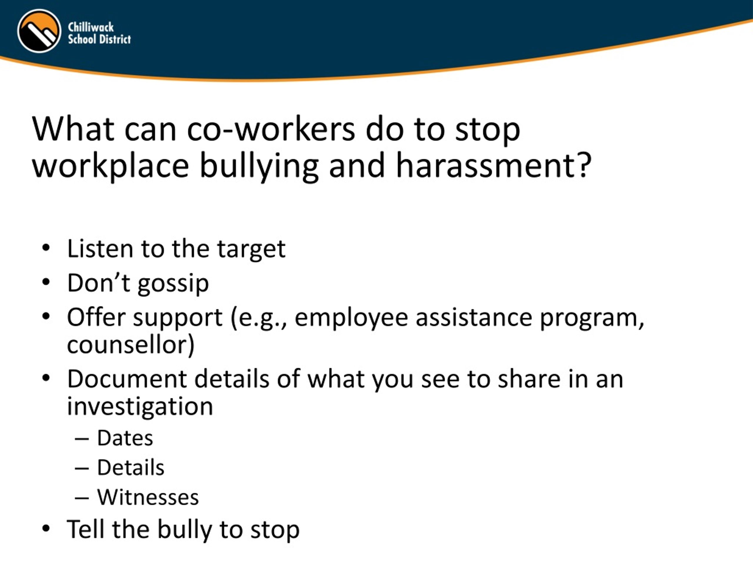 Ppt Workplace Bullying And Harassment Ohs Policy D3 115 2 Sub Section F Powerpoint