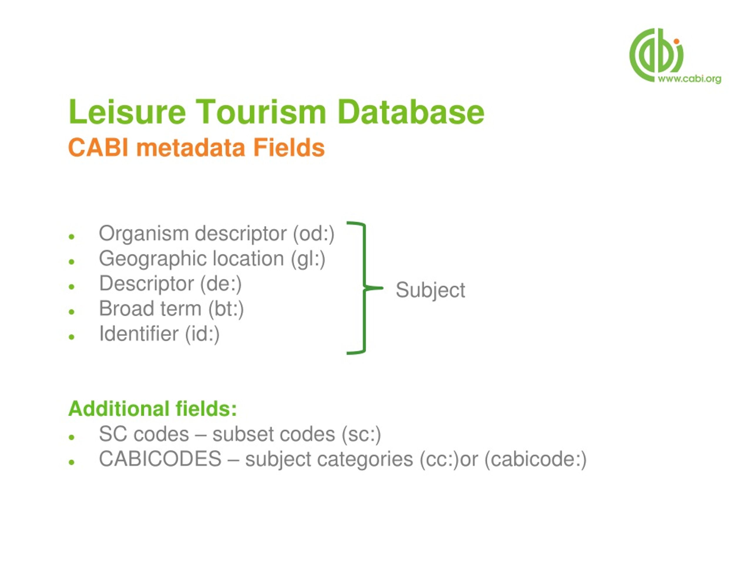 leisure tourism database