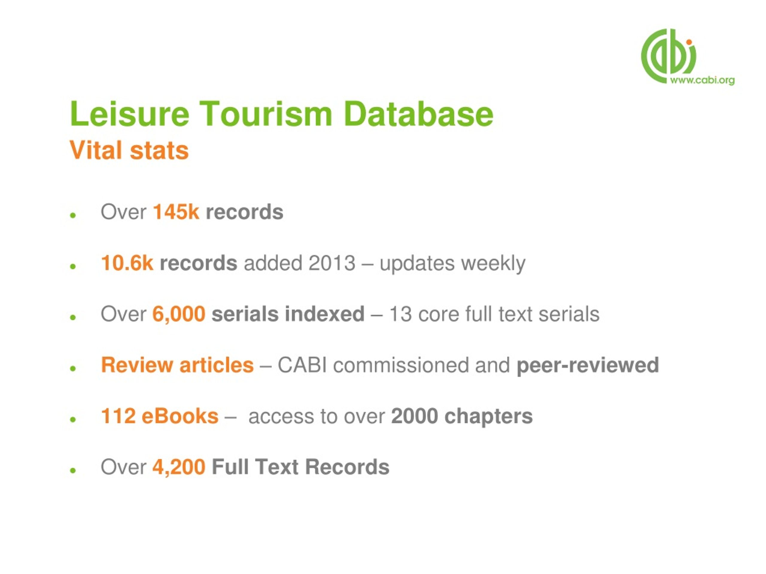 leisure tourism database