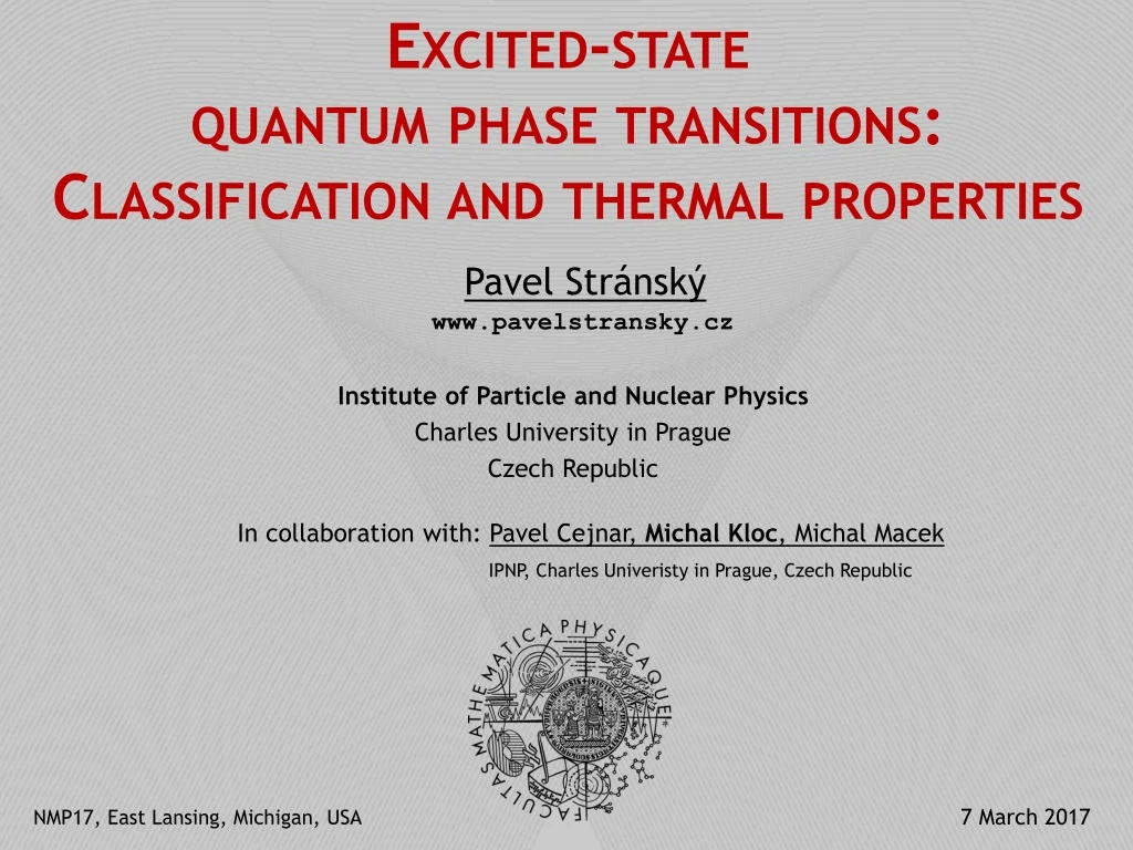 PPT - Excited-state Quantum Phase Transitions : Classification And ...