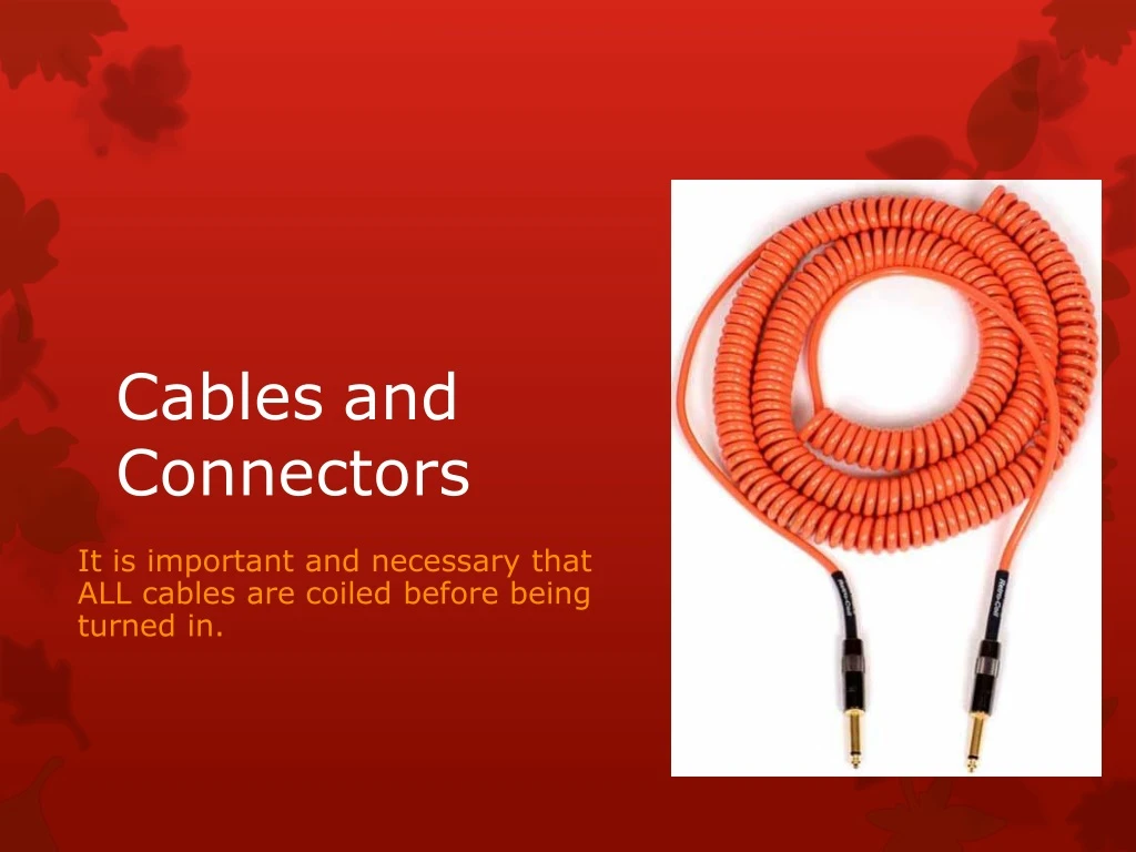 PPT - Cables and Connectors PowerPoint Presentation, free download - ID ...