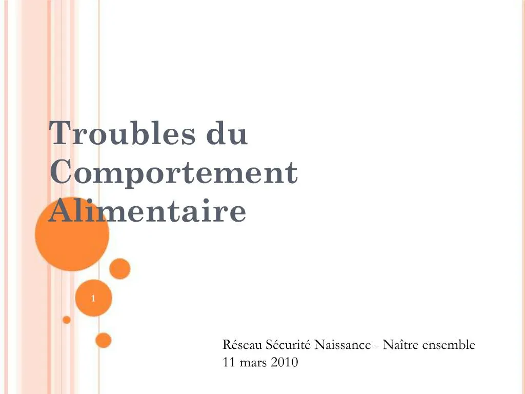 PPT - Troubles Du Comportement Alimentaire PowerPoint Presentation ...