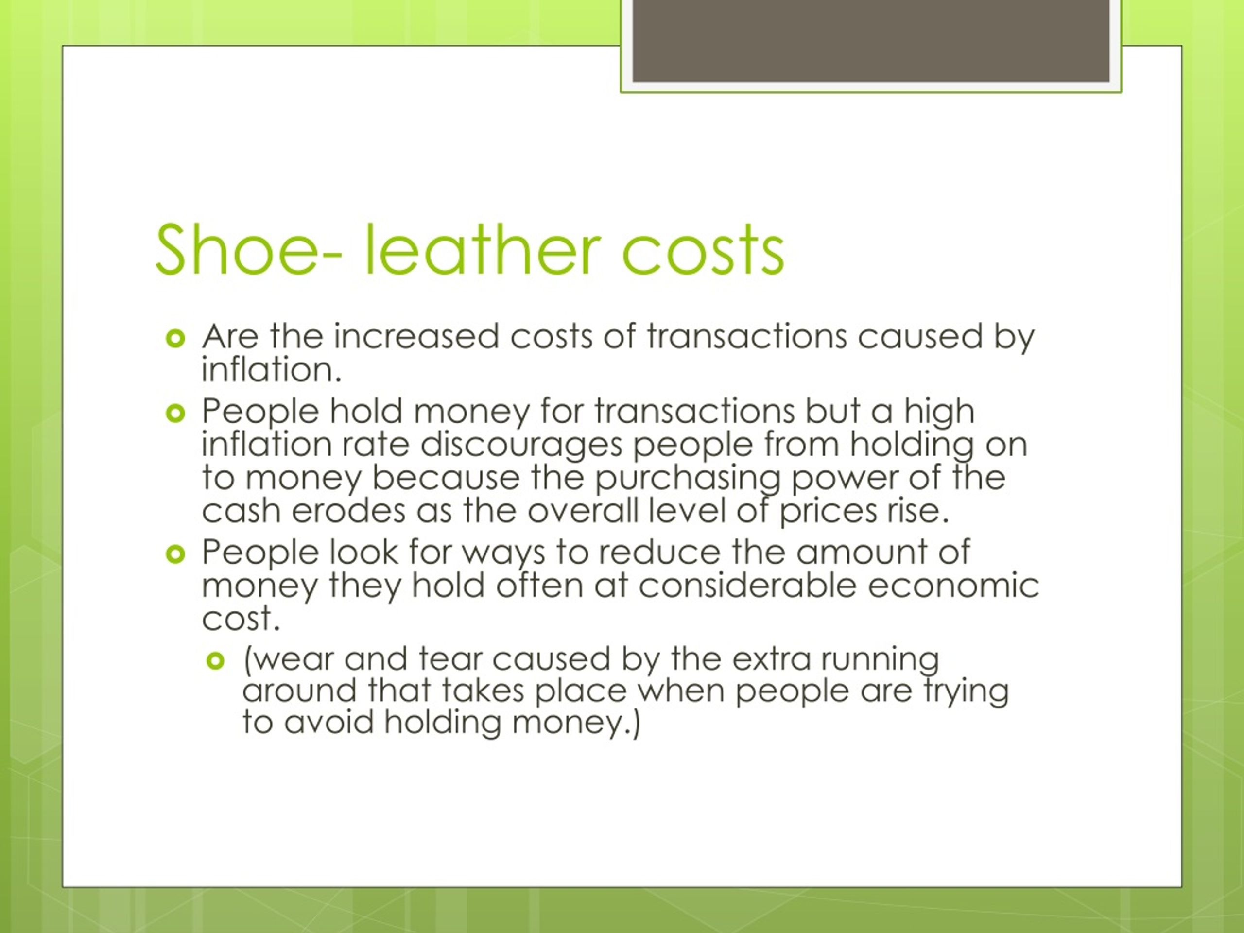 Shoe Leather Costs Definition