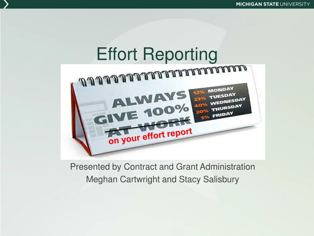 effort reporting n.