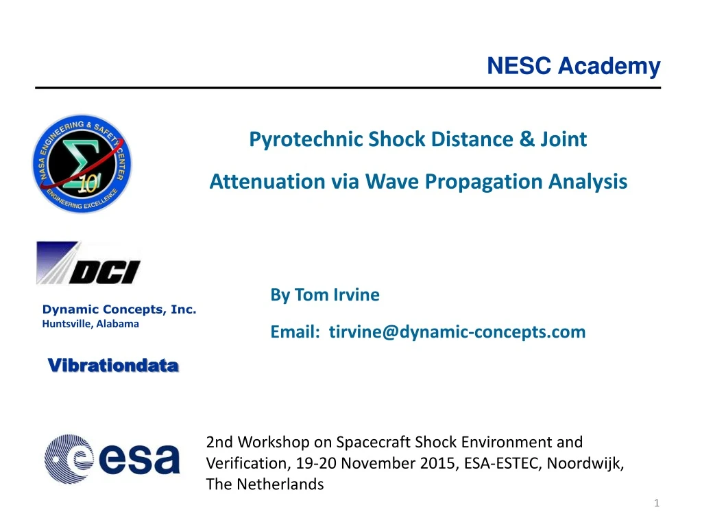 pyrotechnic shock distance joint attenuation n.