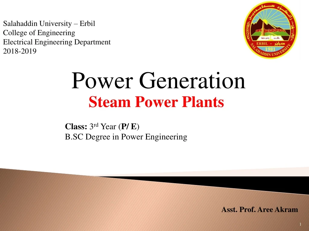 PPT - Power Generation Steam Power Plants PowerPoint Presentation, free ...
