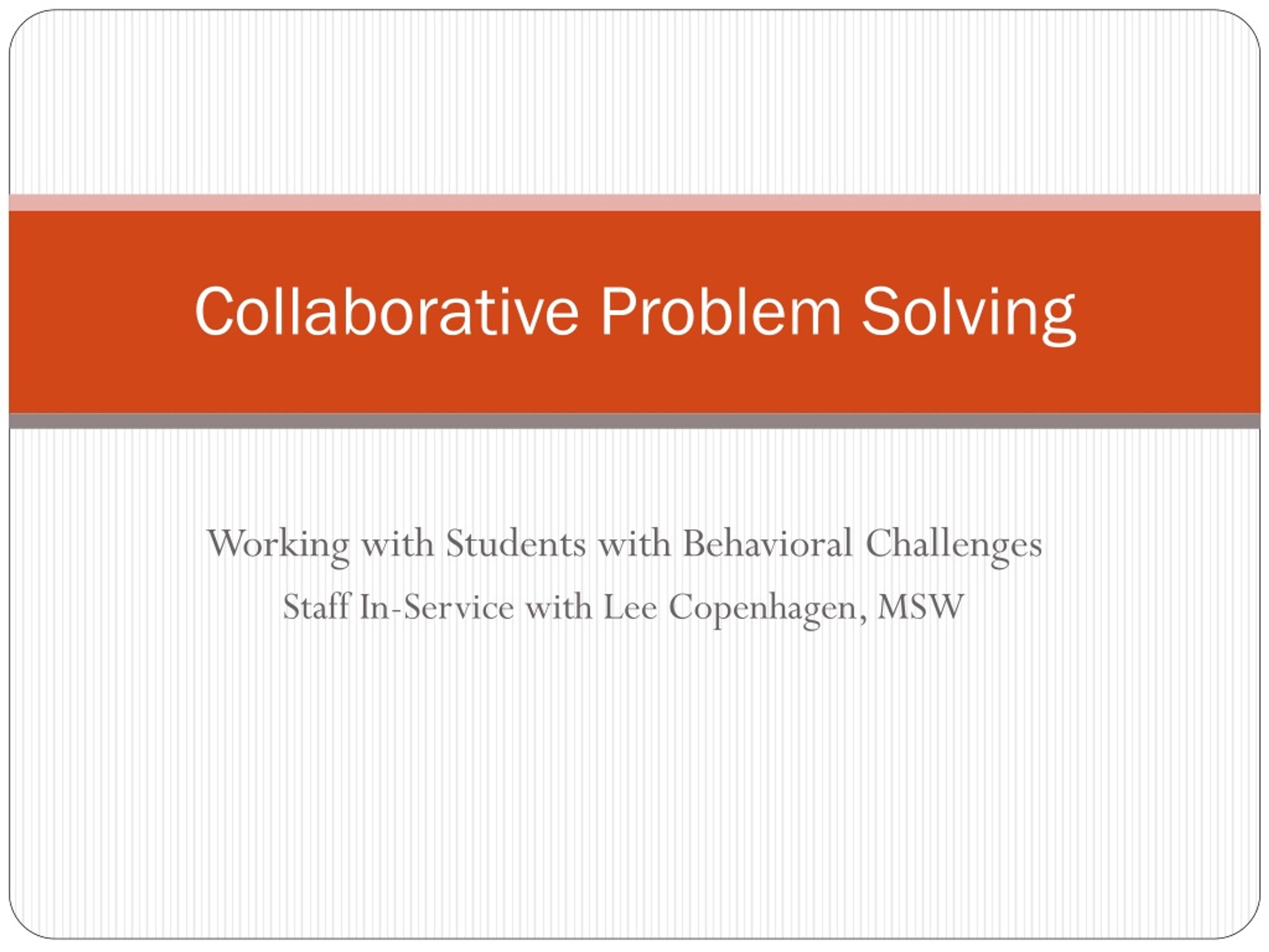 collaborative problem solving adalah