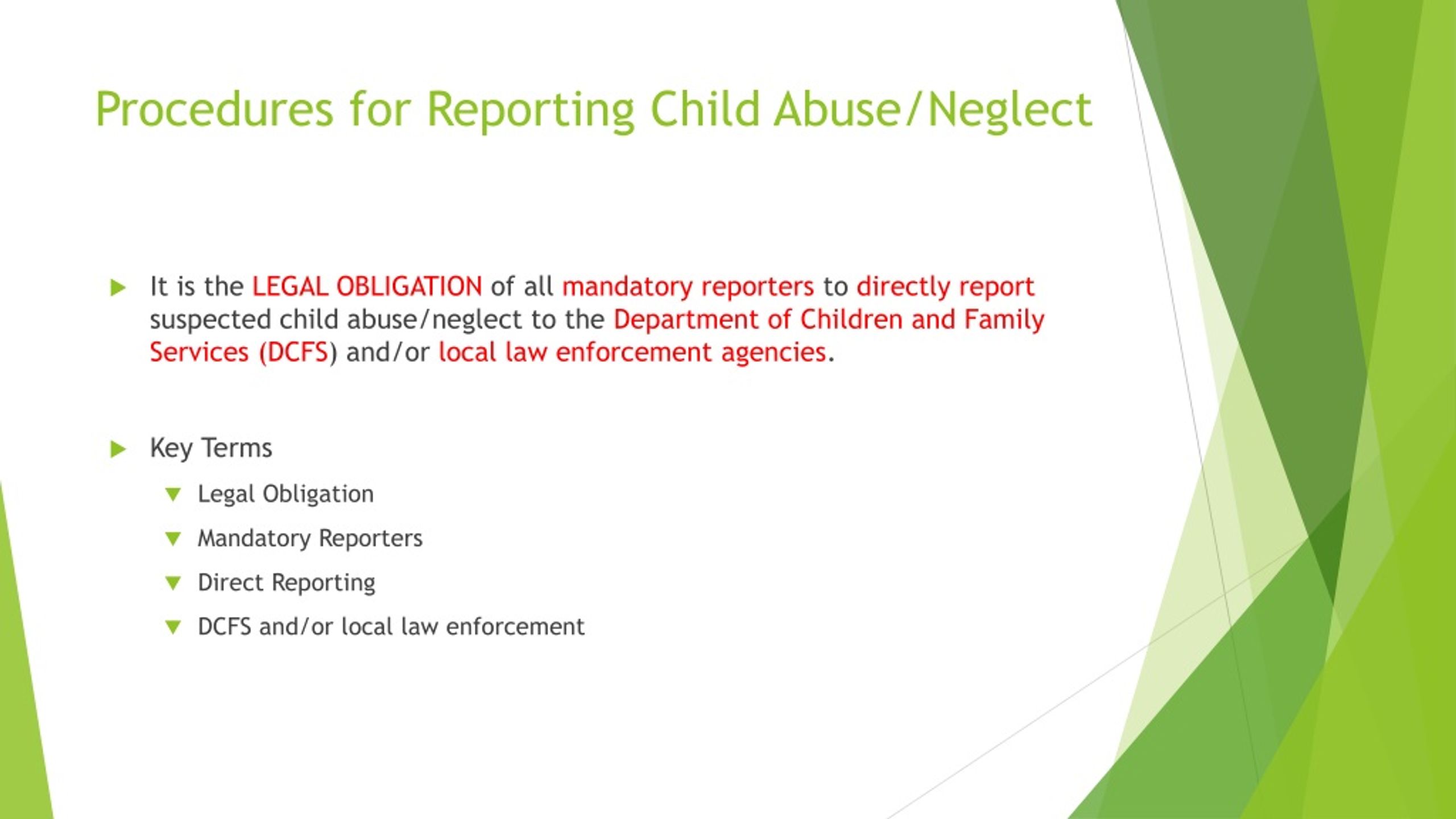 PPT - Mandated Reporting Of Child Abuse And Neglect PowerPoint ...