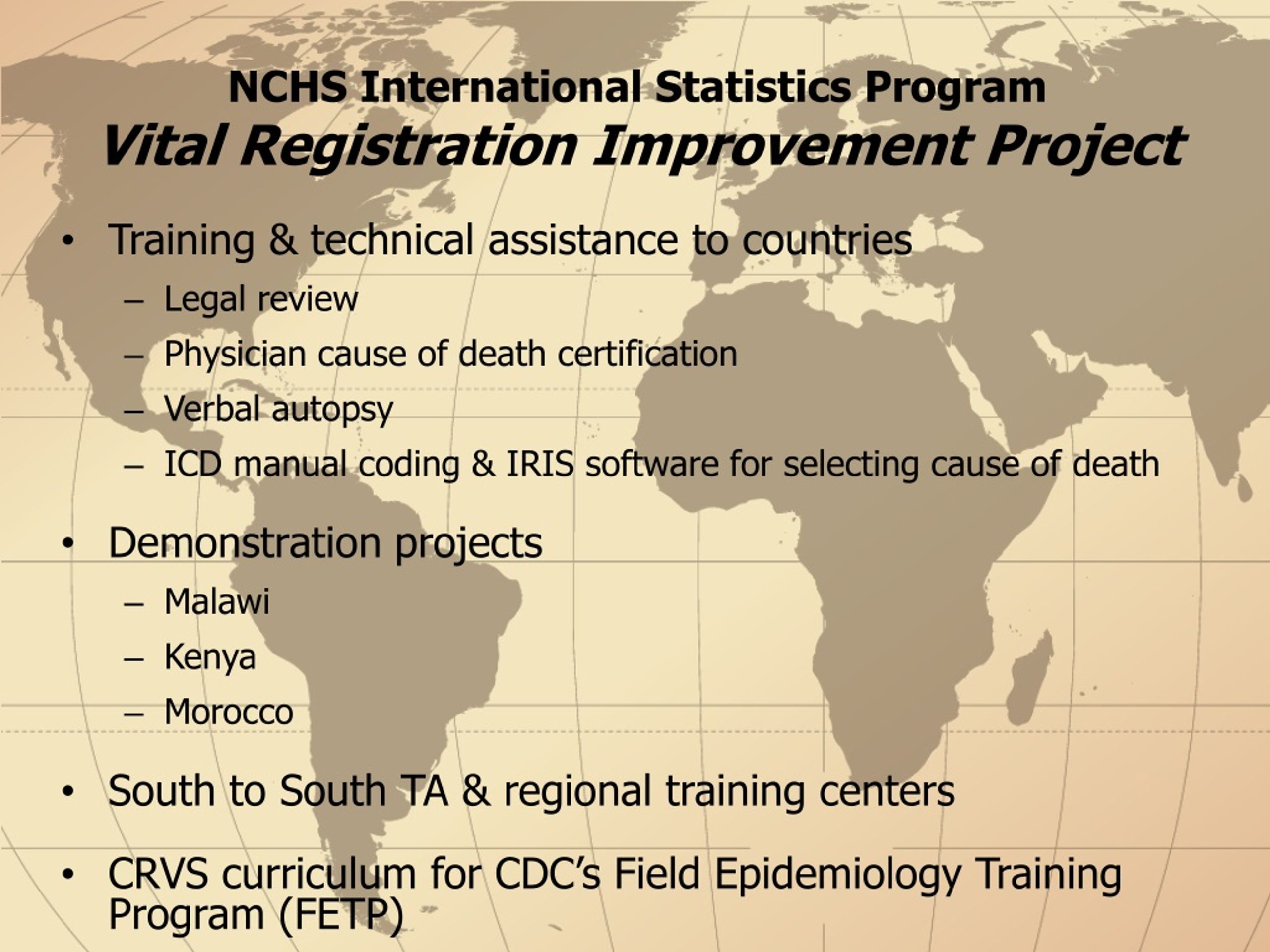 PPT - Improving Civil Registration And Vital Statistics Systems Around ...