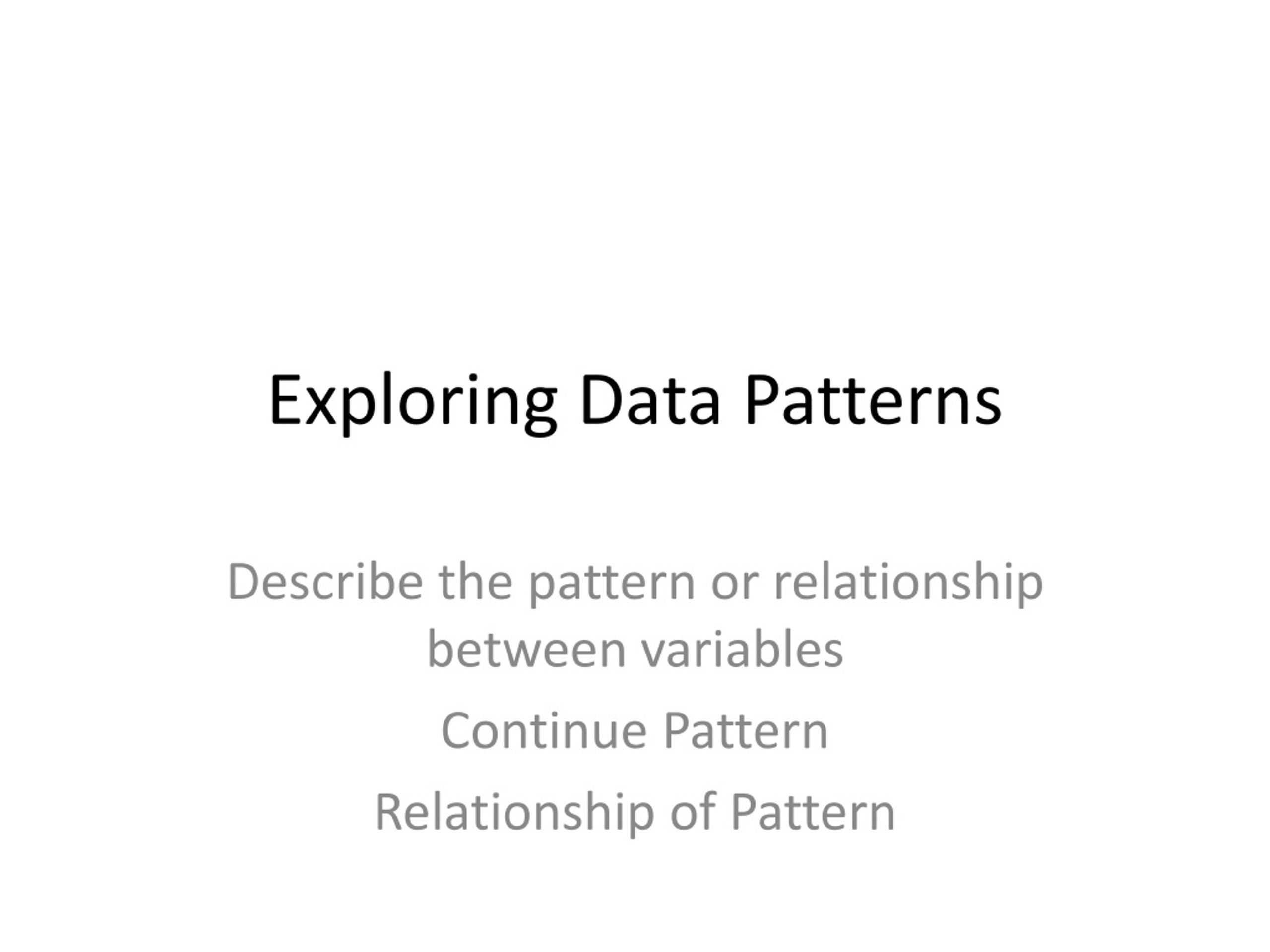 PPT Exploring Data Patterns PowerPoint Presentation, free download