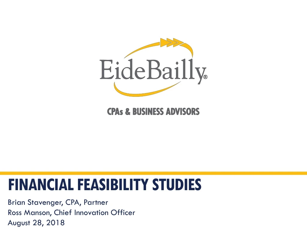 financial feasibility studies n.