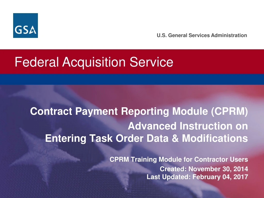 contract payment reporting module cprm advanced n.