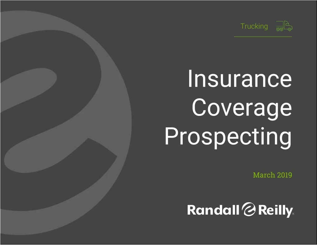 insurance coverage prospecting n.
