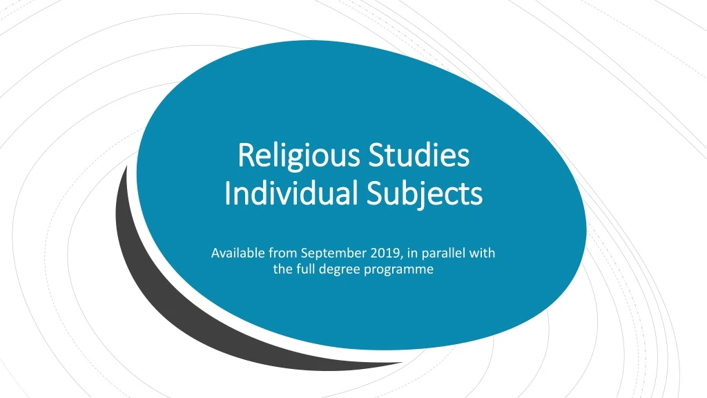 religious studies individual subjects n.