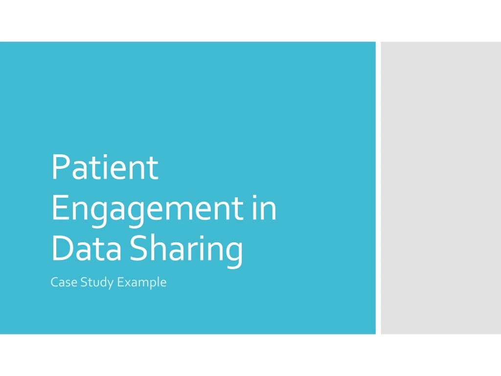 patient engagement in data sharing n.