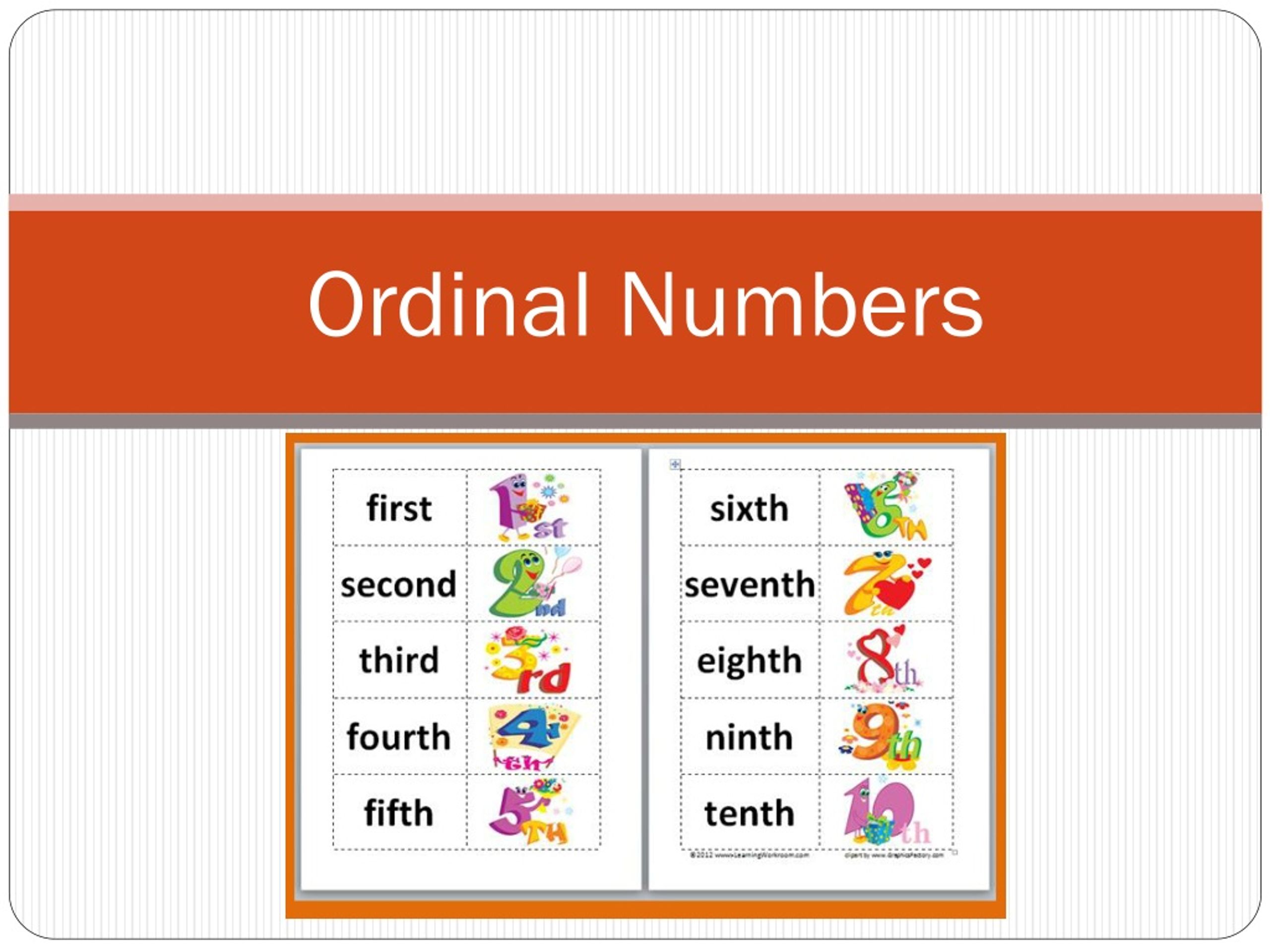Ordinal Numbers Drawing