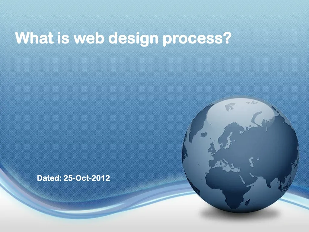what is web design process n.