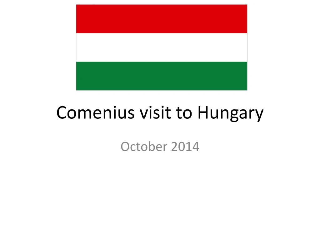 comenius visit to hungary n.