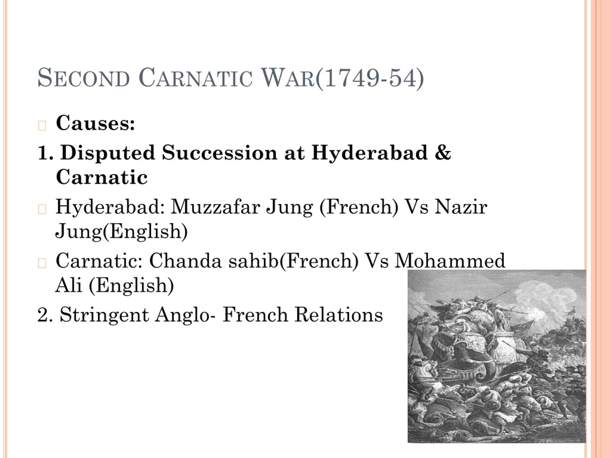 write an essay on second carnatic war