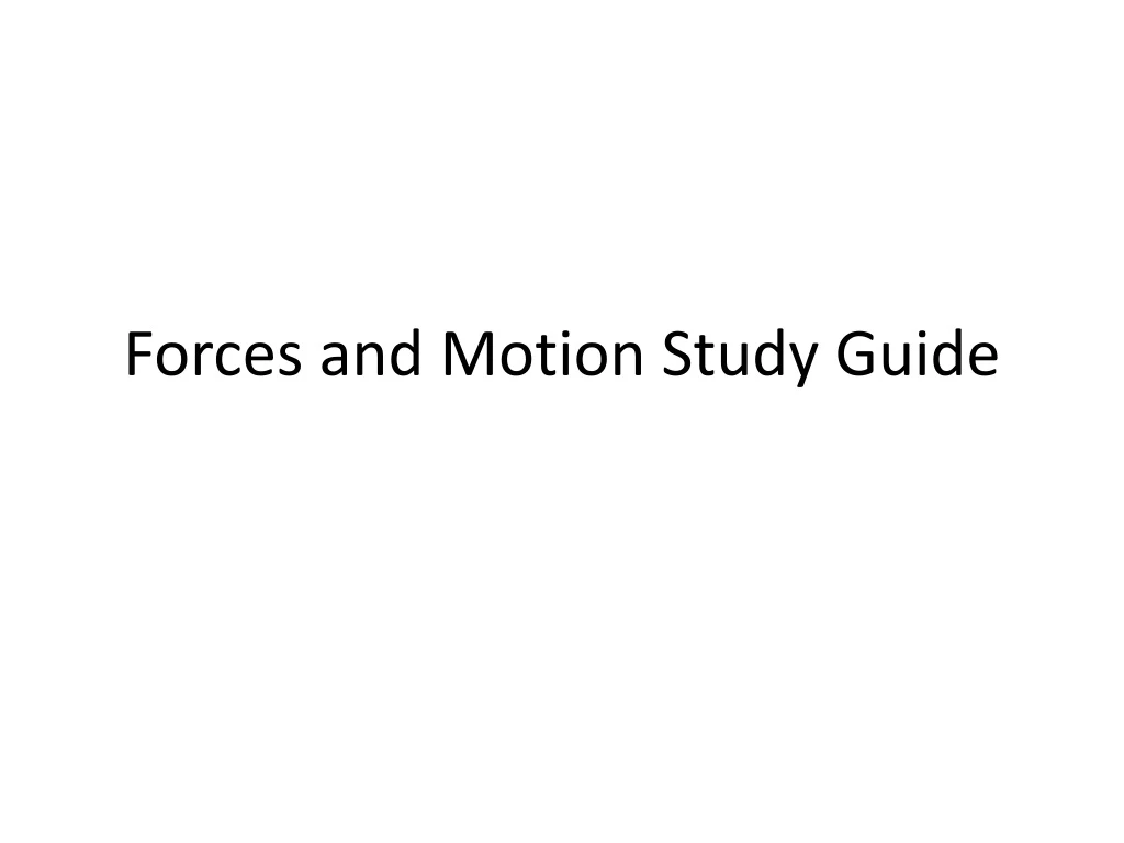 forces and motion study guide n.