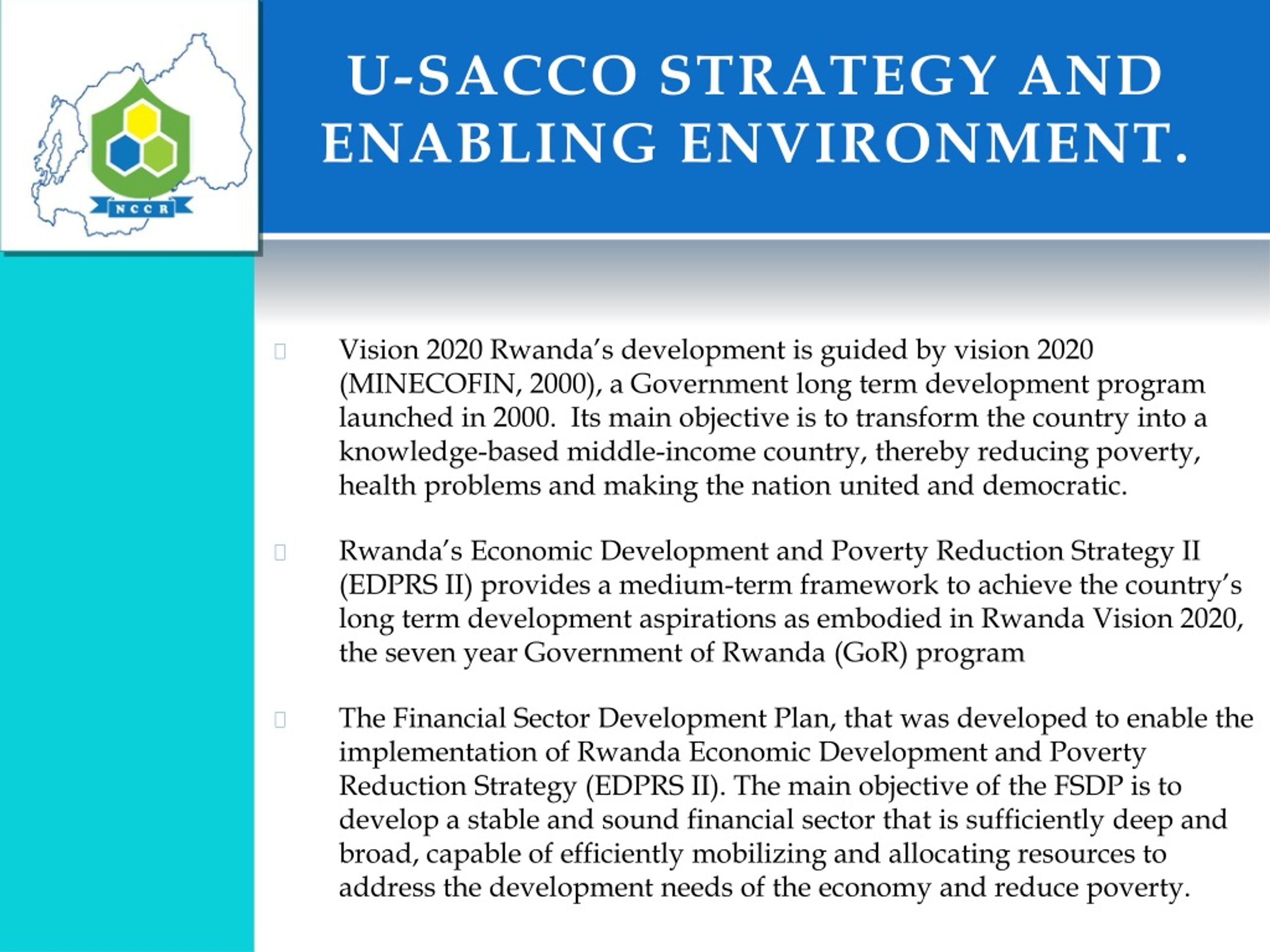 PPT - Role of SACCO in Rwandan Financial Inclusion PowerPoint ...