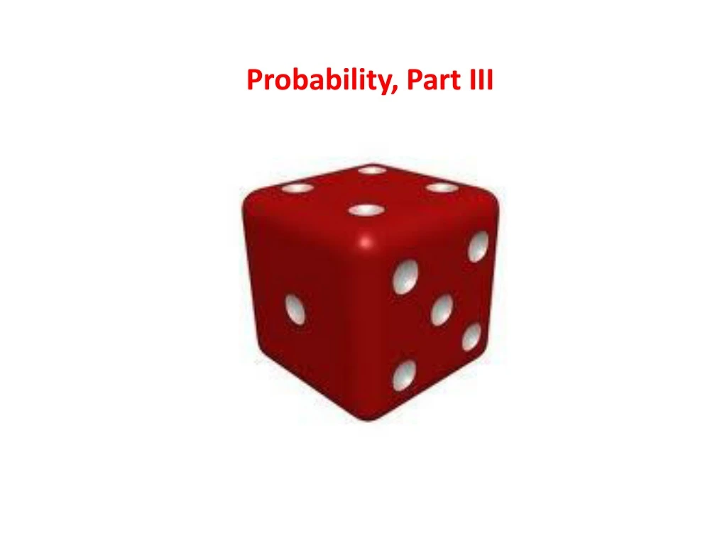 probability part iii n.