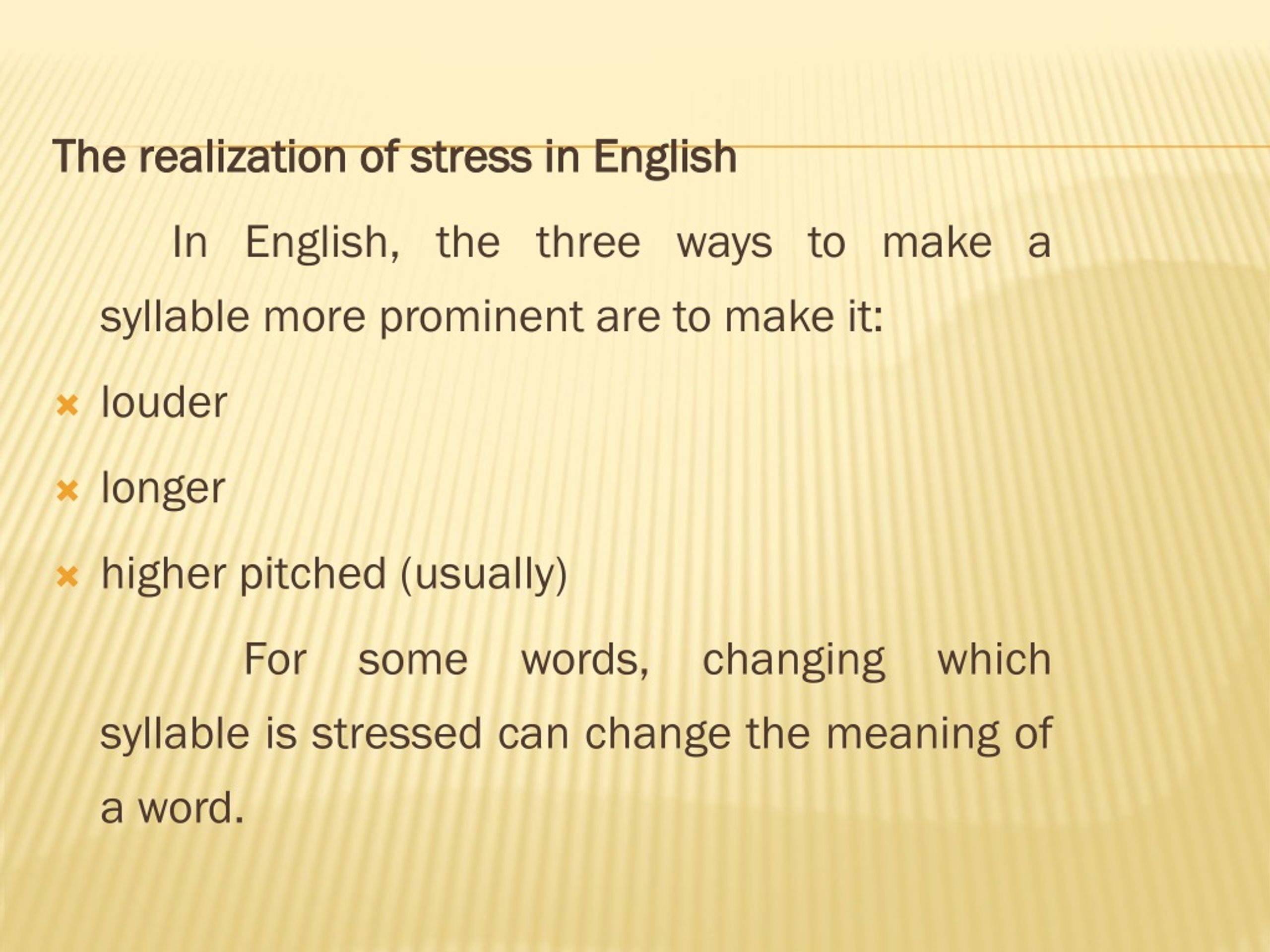 PPT - STUDY OF ENGLISH STRESS AND INTONATION PowerPoint Presentation ...